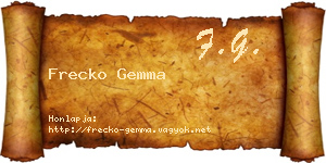 Frecko Gemma névjegykártya
